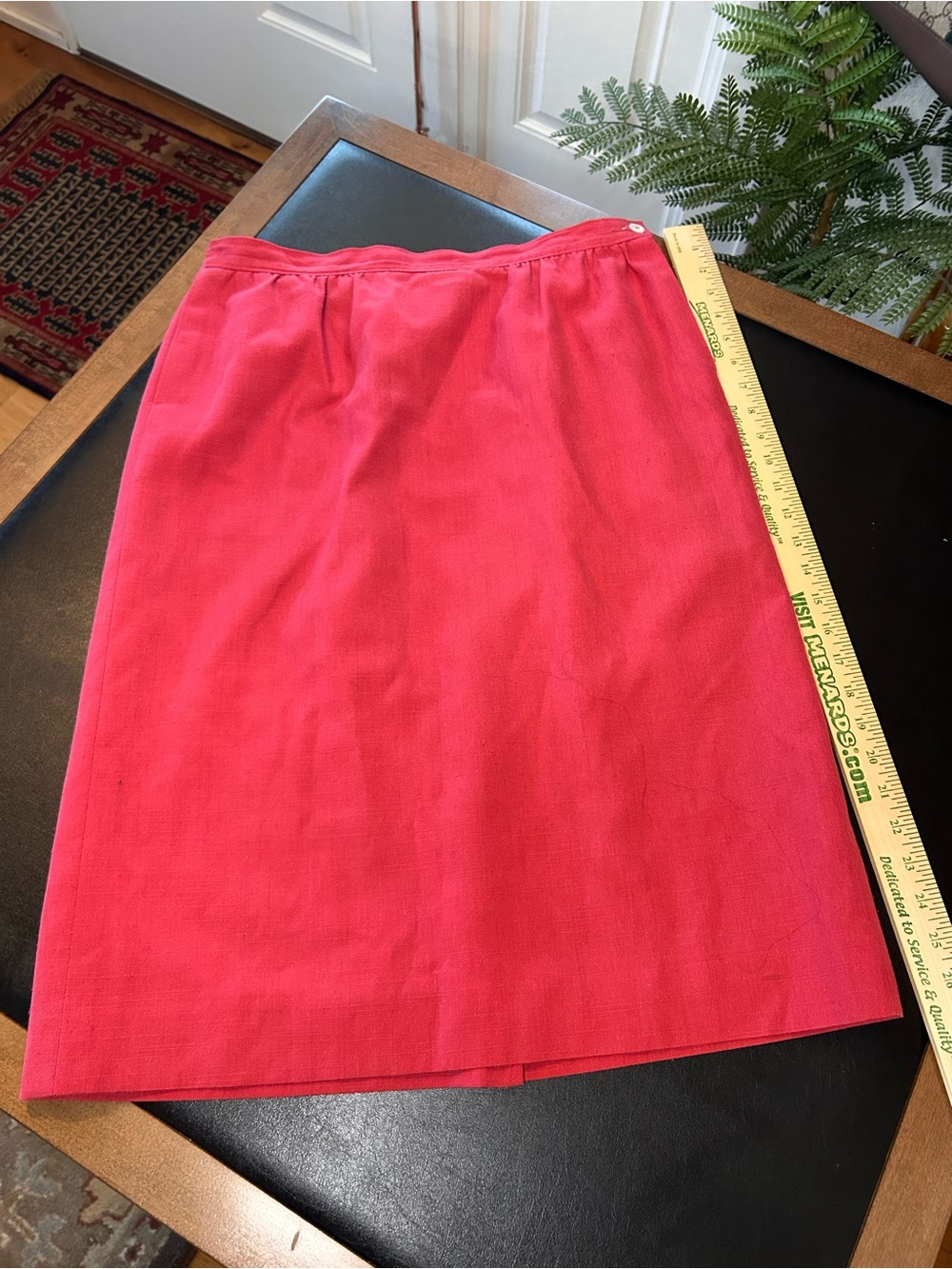 Vintage Red Women’s Straight Skirt - Classic Casual